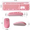 FOPETT Keyboard and Mouse Sets Wireless, Reliable 2.4 GHz Connectivity