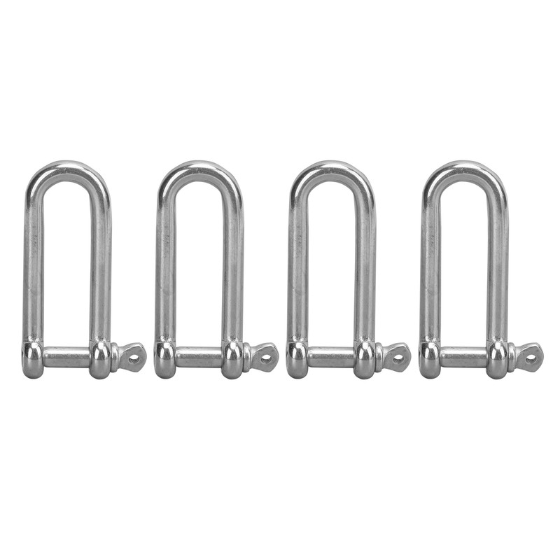 4pcs Stainless Steel U Type Shackle Lengthen U Sling Screws