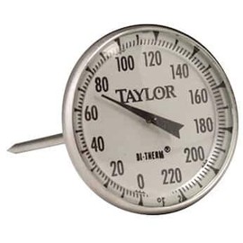 Taylor 61054J Serie comercial Termómetro de carne bimetálico analógico de lectura instantánea