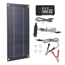 Solar Panel Charger, 600W Solar Panel Monocrystalline 100A Solar Charge Controller Kit with Extension Cable Battery Clip for RV Outdoor Camping