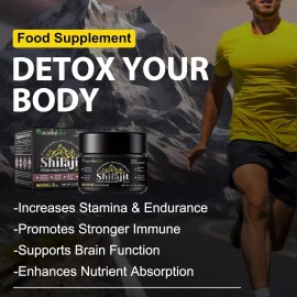 Acentiallabs Pure 100% Himalayan Shilajit, Soft Resin, Organic, Extremely Potent, Fulvic Acid