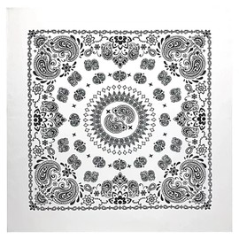 [the largest selection] Large Size Bandana, Paisley Pattern (Large) 26.8 x 26.8 inches (68 x 68 cm), Trainmen Paisley Bandana Big 27 X 27 Jumbo Bandana (7 Colors) Large Bandana, white