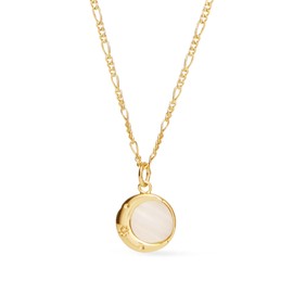 Ana Luisa Jewelry Gold Pendant Necklace - 14K Gold Plated Necklaces - Chic Layering Necklaces for Women - Pearl, Gold Heart, Moonstone Styles - Hypoallergenic - Valentine's Day Gifts for Her (Mei Moon Pendant)