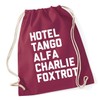 Hippowarehouse Hotel Tango Alfa Charlie Foxtrot Drawstring Cotton School Gym