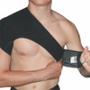 Bodyassist Sports Thermal Shoulder Support with Stabiliser Strap, Black, Right