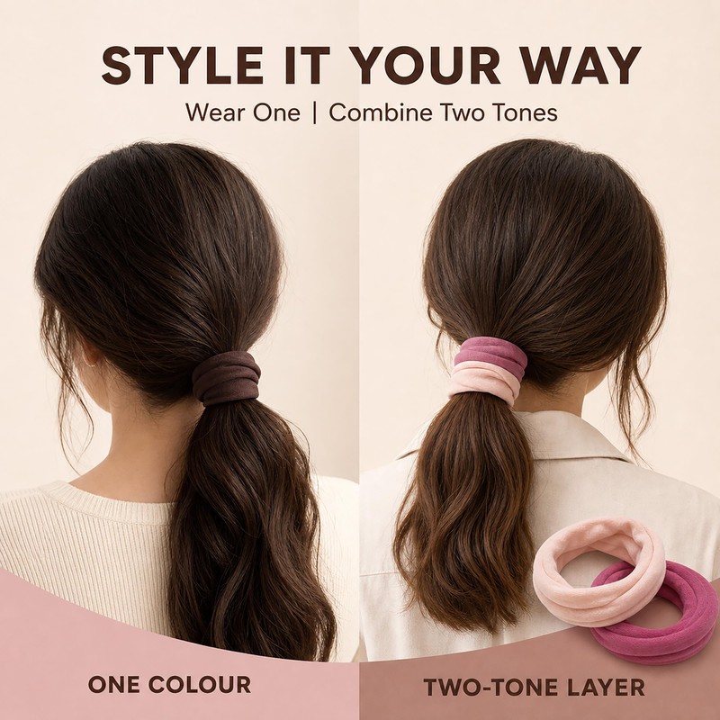 8 Pcs Hair Scrunchies for Women - Seamless Polyester Scrunchies