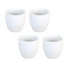 Happy Sales HSSCP-WHT4, Set of 4 White Porcelain Sake cups