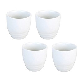 Happy Sales HSSCP-WHT4, Set of 4 White Porcelain Sake cups 1.5 oz