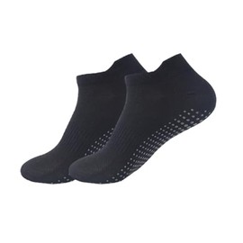 RVROVIC 3 Pairs Yoga Socks for Women Non-Slip Grips & Straps,Ideal for Pilates,Pure Barre,Ballet,Dance,Barefoot Workout,3-Black