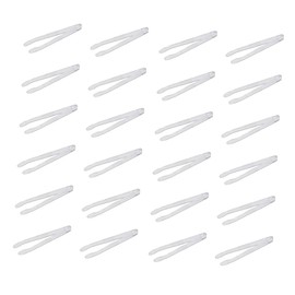 WOONEKY 50pcs Tweezers Applicator Wiggle Lash Glitter Internet Curler Transparent Clip for Makeup Double Eyelid Stickers Clips Makeup Tool Mask Removal Clip Makeup Clips Plastic