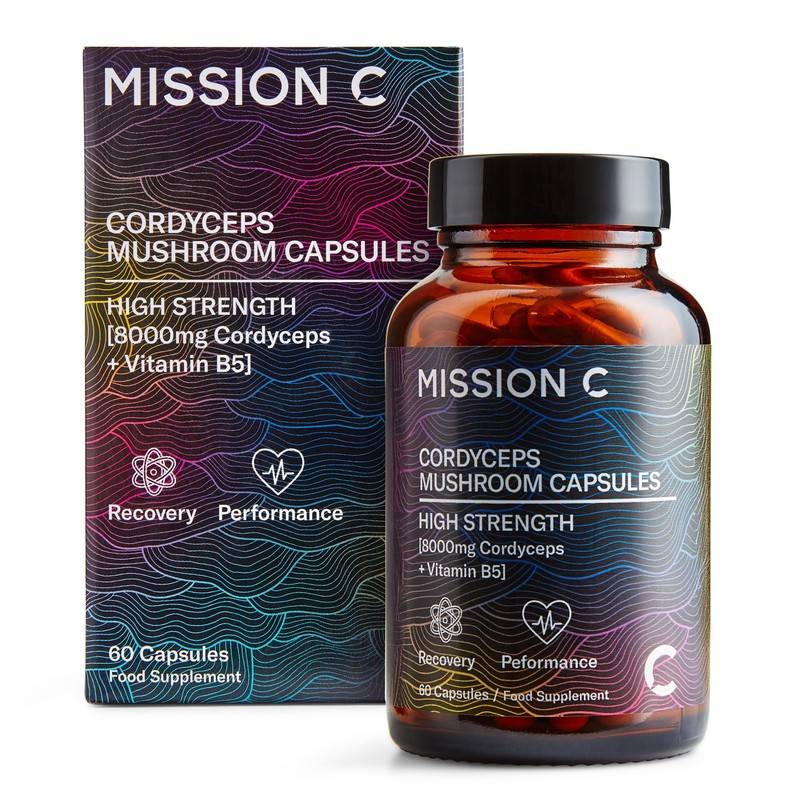 Mission C Cordyceps Mushroom 8000mg with Vitamin B5 Capsules