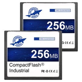 Dogfish 2 Pack 256MB High Performance Compact Flash Industrial CF Memory Card Type I FAT16 for Industrial Equipment and Digital Cameras