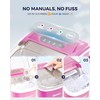 EUHOMY Countertop Ice Maker Machine with Handle, 26lbs in 24Hrs,