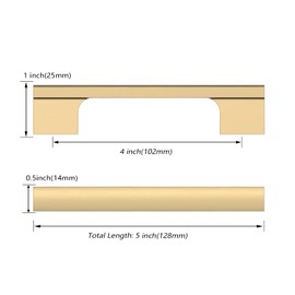 Asidrama 4497 10 Pack 4 Inch(102mm) Champagne Bronze Cabinet pulls Kitchen Cabinet Handles, Cabinet Pulls Kitchen Cabinet Hardware for Cupboard Drawer Pulls