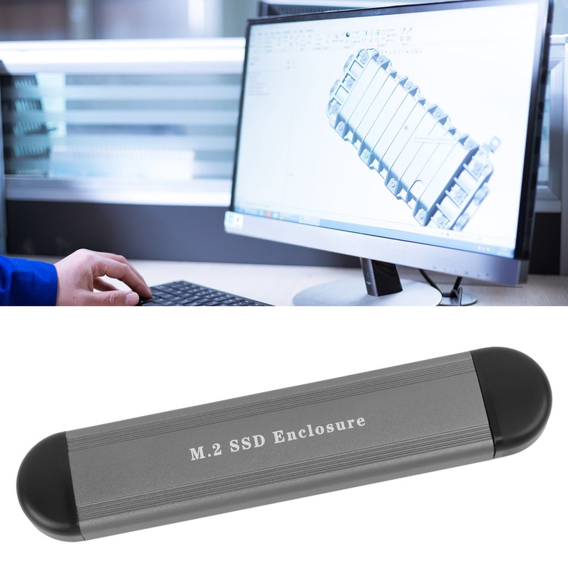 M.2 SSD Enclosure Type C USB Dual Interfaces Aluminum Alloy