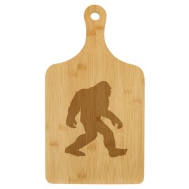Charcuterie Board With Handle Cheese Board Bamboo Cutting Board Gift Bigfoot Sasquatch (Standard 15.5” x 9”)