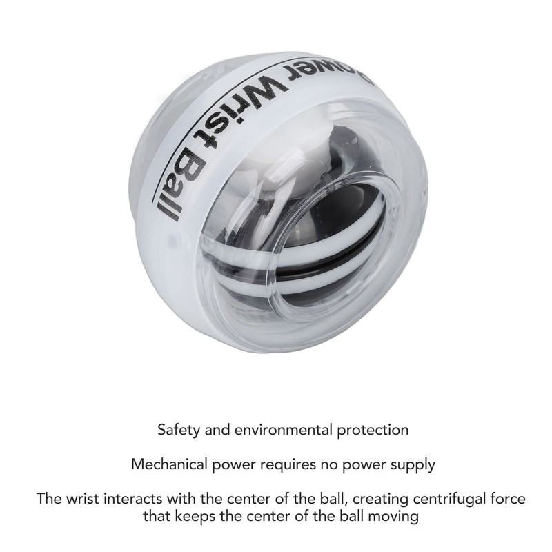 White Wrist Trainer Ball Auto Start Wrist Strengthener Gyroscopic Forearm