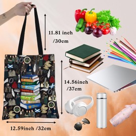 BWWKTOP Outlander Tote Bag Claire & Jamie Fans Gift Scotland Sassenach Travel Shoulder Bag Outlander Merch, Nine Book Bl, One Size