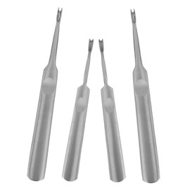 LALAFINA 4pcs Leather Edge Skiving Beveler Tool Craft DIY Tool for Efficient Trimming and Grooving Multipurpose Leathercraft Edge Skiving