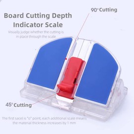 Wisyurt Mat Cutter 45 & 90 Degree Bevel Mount Cutter Bevelled Cutting Tool for Art Picture Frame Foam Board Cardboard Pack of 1