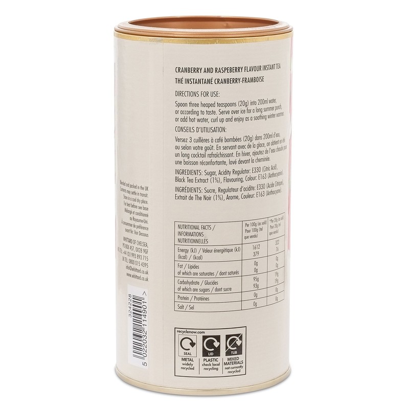 Whittard Cranberry & Raspberry Flavour Instant Tea 450g
