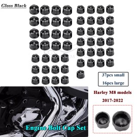 Unbranded Black Diamond Cut Engine Bolt Cap Kit for Harley Road Glide King Ultra Limited