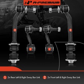 A-Premium Set of 4, Front & Rear Sway Bar Links Kit Stabilizer Bar Links Compatible with Dodge Durango 2004-2009, Aspen 2007-2009