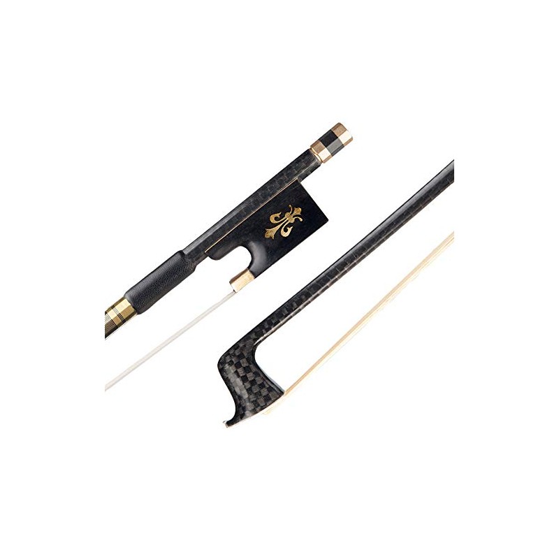4/4 violín violín Fibra de Carbono Palo Redondo ébano Rana