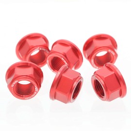 MC MOTOPARTS Red CNC Racing Rear Sprocket Nuts Compatible with YZF 600R YZF R1 R3 R6 FZ1 FZ6 FZ8