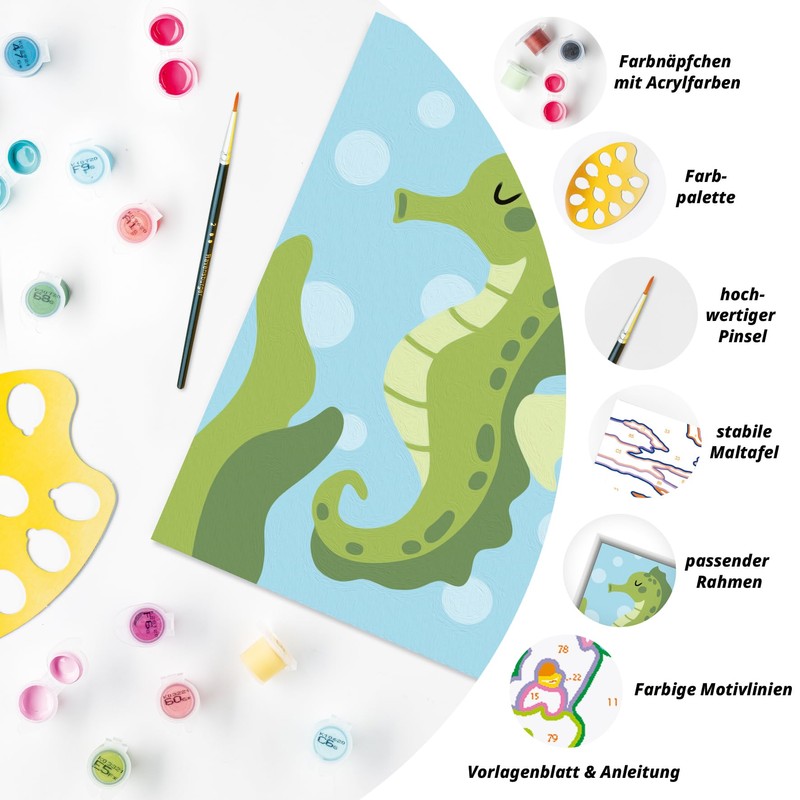 Ravensburger CreArt 23950 - Happy Seahorse - Painting by Numbers