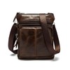 FuninCrea Genuine Leather Shoulder Bag Small Cross Body Bag Men