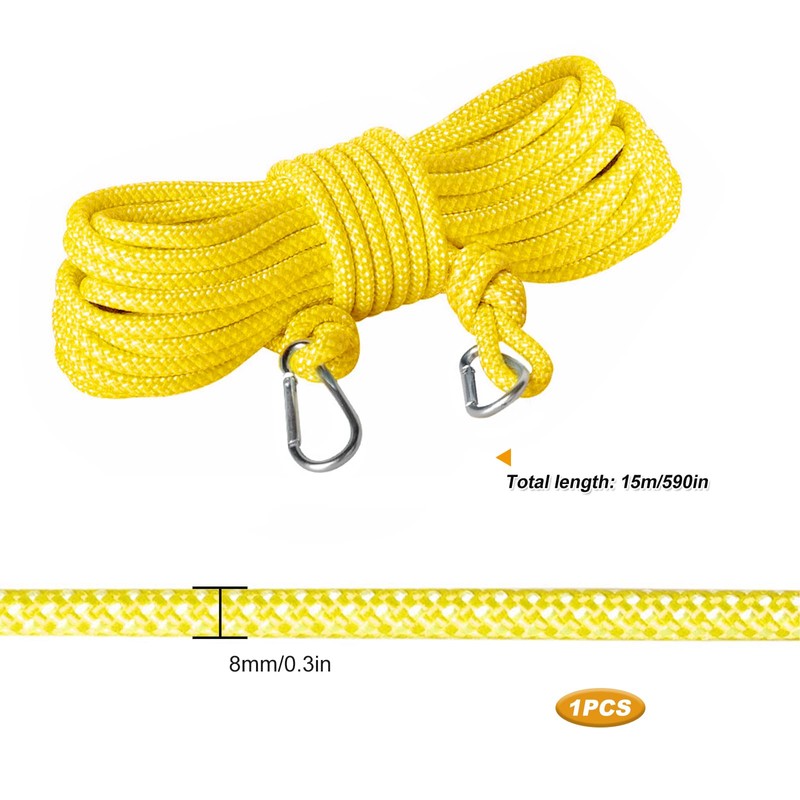 Washing Line Rope 15m Polyester Rope 8mm Clothes Line Multipurpose