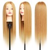 MEIBR Mannequin Head 100% Real Hair Styling Training 24-27inch Manikin