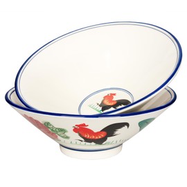 jinsongdafa porcelain Japanese Ramen Bowls Soup Bowl, Microwavable, Dishwasher Safe, for Rice, Udon, Soba, Pho, 35 oz, Set of 2, 9.3 Inch
