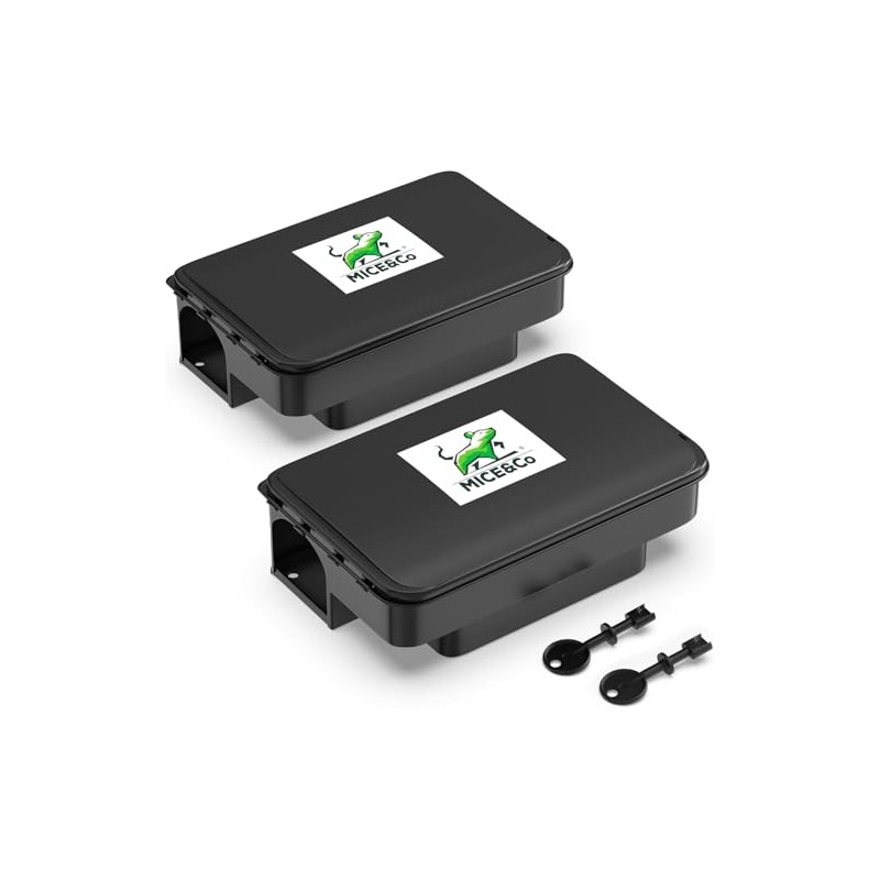 Mice&Co Rat Bait Stations 2 Pack – Lockable Rodent Traps