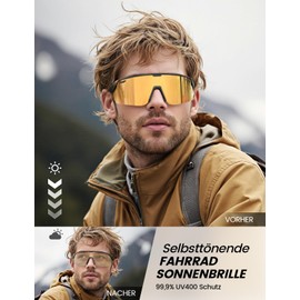 Lamicall Cycling Glasses Men Quick Glasses Women – [3S Self-Toning] [28g TR90 Ultralight] Sunglasses Bicycle with Adjustable Nose Pad & Temple, UV400 Running Glasses Sports Glasses for Cycling