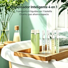 Dispensador de Viaje 4 en 1 para Gym, Campamento y Viaje