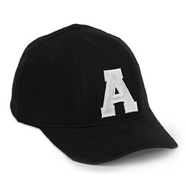 Morefaz Casual Baseball Cap A-Z Letter Alphabet Embroidered hat Hats caps Adjustable Strap Snap Back (A) MFAZ Ltd