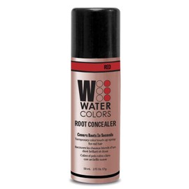 Corrector de raíces de acuarelas, cubre las raíces del cabello en segundos, tinte temporal para retocar el cabello (con elegante alfiler de acero de cola de rata), color gris, Rojo