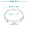 ACROPIX 66.1 to 60.1 mm Car Hub Centric Rings Silver
