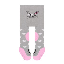 L&K-II Pack of 1 Crawling Tights Baby Girls Boys Tights with ABS Sole Non-Slip Nubs Dots Animal Heart Motif 2769, 2769E-1 Series