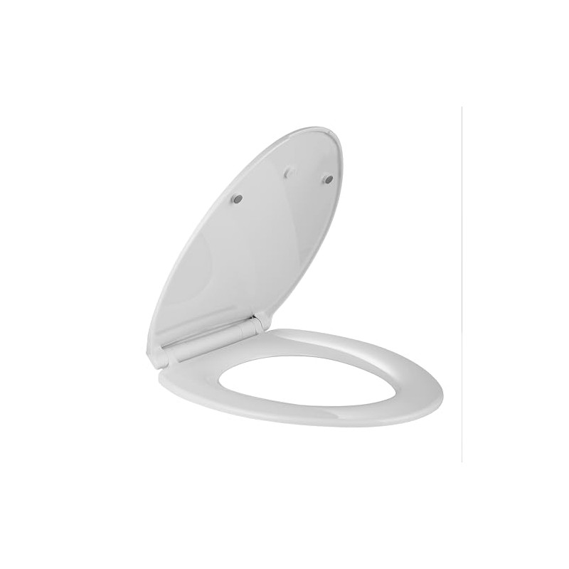 Elongated Slow Close Toilet Seat, Slip-Resistant, Quick Releasing for Cleaning,