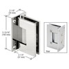 C.R. LAURENCE V1E037CH CRL Polished Chrome Vienna 037 Series Wall Mount Hinge