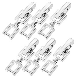 6Pcs Necklace Extender Silver Foldover Silver Jewelry Clasps Necklace Stacker Clasp for Extension Bracelet Extension Jewelry Making DIY Crafts