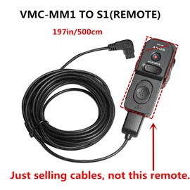 DYTDIEYINGTU for Remote Cable vmc-mm1 to Remote s1 Extension Cord Tripod Handle Remote Control Data Control Release Cable Suitable vct-vpr1/vpr10/vpr100 to a58 a350 a57 a65 a99 a77 a580(vmc-s1-5m)
