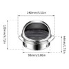 Air Vent Covers for Walls Outside, Stainless Steel Round External