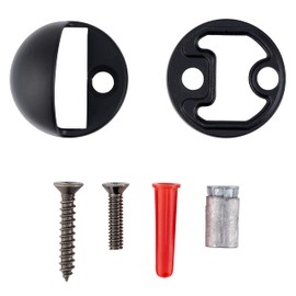 BRINKS Commercial - Dome Floor Door Stop, Matte Black Finish - Non-Obtrusive Option to Protect Doors and Walls