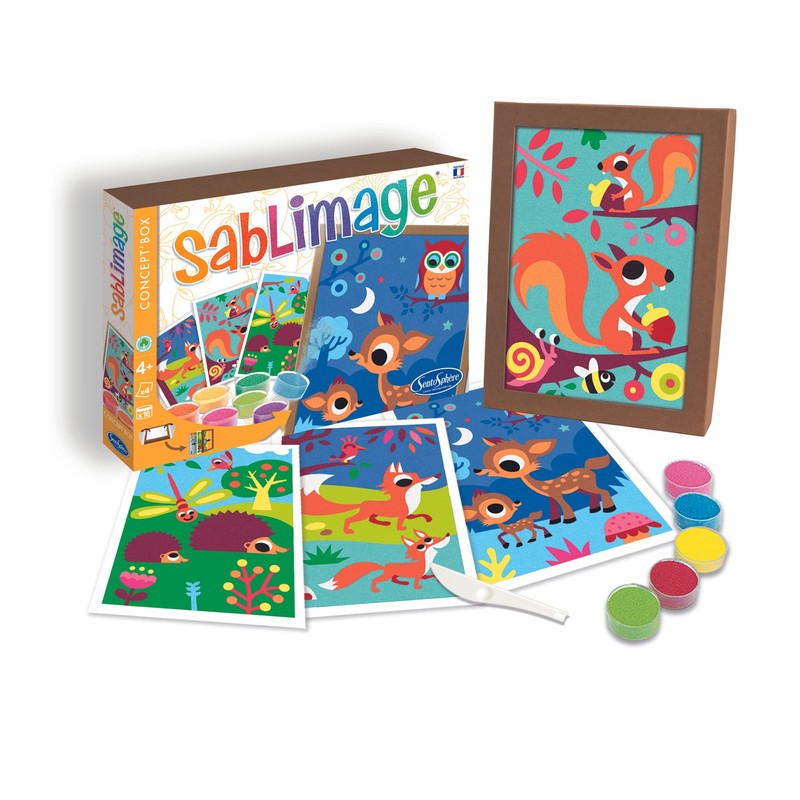 Sentosphère 3908801 "Sand Image Forest Animals" Craft Set