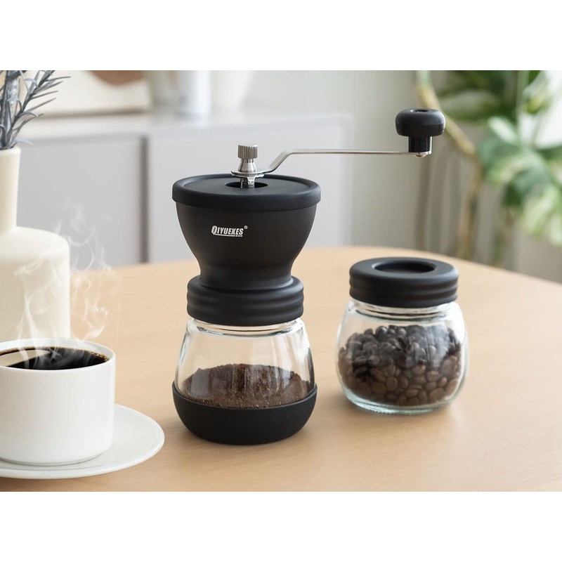 Manual Coffee Grinder 48 Adjustable Settings, 80g Large Capacity, Conical