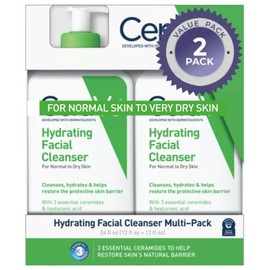 Generic Hydrating Facial Cleanser for Normal to Dry Skin, Hydrating Facial Cleanser Lotion 12 fl oz, 2 Pack